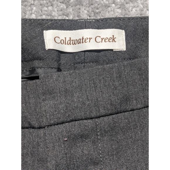 Coldwater Creek Dress Pants Women 10 Gray Straight Leg Pockets Belt Loops O09 - Picture 2 of 16